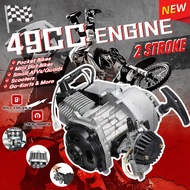 Mesin Motor Trail Mini Zk 44mm 49cc 2 Tak Mesin Motor Starter Tarik Karburator Untuk Sepeda Saku Min