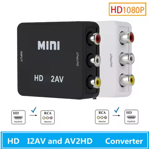 HD 1080P HDMI-compatible To RCA AV Composite Adapter Converter AV2HDMI HDMI2AV Audio Video Cable CVB