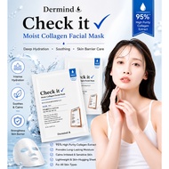 Dermind Check It Moist Collagen Facial Mask (Box of 5 Sheets) [LOCAL SG STOCKS]