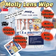 [SG] 100pcs Anti-Dust Wipes Anti-Oil Lens Cleaning Wipes Glasses Cleaner For Eyeglasses Sunglasses A