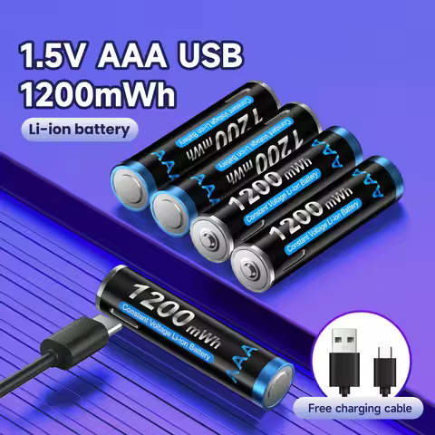 1.5V Li-ion AAA Rechargeable Battery 1200mWh Type C USB Charging AAA Lithium Battery AAA 3A Cell For