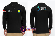 Polo BAJU kerah LISTRIK PINTAR belakang dan Depan LOGO PLN - BAJU PLN LISTRIK PINTAR - KAOS PLN F2AS