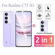 Realme C73 2 IN 1 Clear Protective Film for Realme C75 C75X C73 C67 C65 C63 C61 5G 4G Tempered Glass