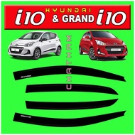 ( Black) Rain Visor for Hyundai i10 and Grand i10 Hyundai i10 Sun Visor Grand i10 Sun Visor