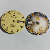 Special Offer Substitute Plum Surface Yellow 2813 8200 8205 Dual Calendar 28.4mm Dial Watch Case Acc