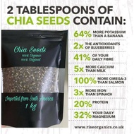 Black Chia Seed 1kg Organic Superfood Good for the Health