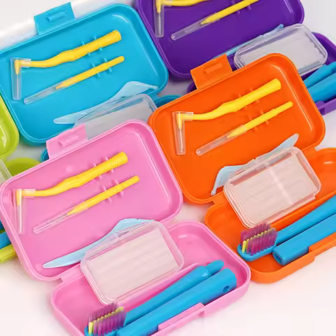Portable Orthodontic Oral Dental Cleaning Kit Travel Oral Hygiene Tools Kits Interdental Brush Ortho