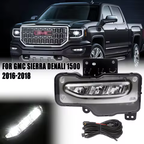 For GMC SIERRA 2017-2018 Front Fog Lamp Assembly Bumper Lights