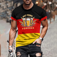 Vintage New 3D Print German Oktoberfest Beer Festival T-Shirt Costume Germany Beer Festival Graphic