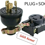 Ec6500 paket Plug Jantan Plus Steker Betina Cok Mesin Genset 5kw 6kw 7kw 8kw 5000w 6000w 7000w 8000w