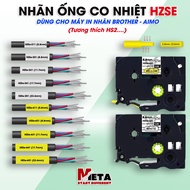 AIMO HZSE Heat Shrink Tube Printing Label - Black Letters on White Background - For E1000 Pro - Genu