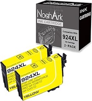 NoahArk 2 Packs 924XL Remanufactured Ink Cartridge Replacement for Epson 924 T924XL High Yeild for W
