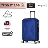 Blue Mountain 20"/24" Castle PC Hard Case Trolley Suitcases Luggage Hand Bag TSA Lock