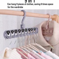 PRACTICAL CLOTHES HANGER CAN ROTATE 360 DEGREES 9 HOLES MULTIPURPOSE