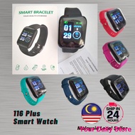 🔥Ready Stock🔥🇲🇾Ready Stock🇲🇾 116 Plus Smart Watch Sport Band Blood Pressure Heart Rate Monitor Waterproof Fitness