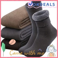 OKDEALS Fuzzy Wool Socks, Cashmere Thick Winter Warm Velvet Socks, Fashion Solid Color Thermal Mid T