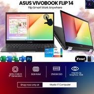 𝟐 𝐈𝐧 𝟏 𝐓𝐨𝐮𝐜𝐡𝐬𝐜𝐫𝐞𝐞𝐧 Asus Vivobook Flip 14 TP470EA Intel Core i5 11th Gen 2.40GHz 8GB RAM 256GB SSD Us