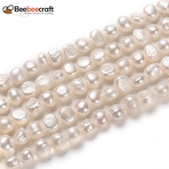 Beebeecraft 1-2 Strand Natural Baroque Keshi Pearl Beads Strands Cultured Freshwater Pearl Seashell Color for Jewelry DIY Craft Making