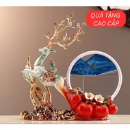 Feng Shui Statue of Fortune Deer, Living Room Decoration, Cabinet Shelf, Bringing Good Luck, Deco an