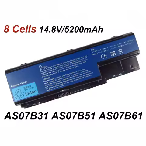 AS07B31 AS07B42 AS07B51 AS07B61 AS07B71 14.8V Laptop Battery For Acer Aspire 5520 5230 5330 5710 592