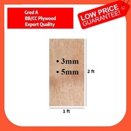 [1ft x 2ft] Papan Plywood / Solid Plywood 3mm 5mm