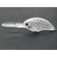 wLure 8.5cm 12g Blank Deep Diver Crankbait 10 per Pack Clear Lure body with Eyes 3-4 Meters Depth Fi