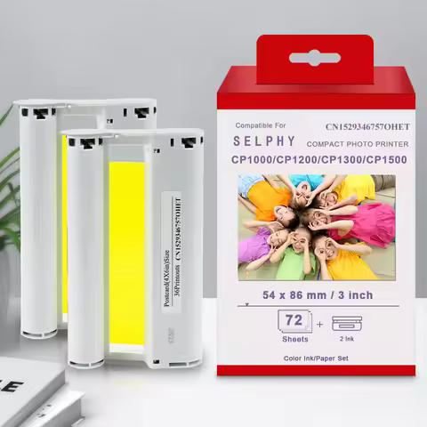 Compatible Canon Selphy Paper CP1500 CP1300 CP1200 CP1000 Ink Cartridge Photo Paper Set Canon Selphy