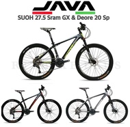 (ราคาพิเศษ) จักรยานเสือภูเขา JAVA รุ่น SUOH 27.5 เฟรมอลู ชุดเกียร์ Sram Deore 20sp. โช้คลม ล้อแบริ่ง