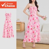 Women Boho Floral Asymmetrical Split Dress L128ED726