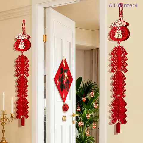 2026 Year Of The Horse Spring Festival Firecracker Pendant Chinese New Year Lucky Character Pendant 