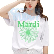 KAOS MARDI OVERSIZE TSHIRT FLOWER MARDI PUTIH