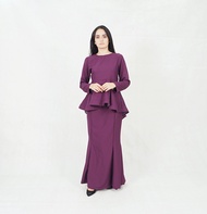 Baju kurung Nafiyah Peplum Fishtail Plain Women Dress- Ironless/Ready Stock/Murah/ Hot Item/Muslimah (PLUS SIZE)