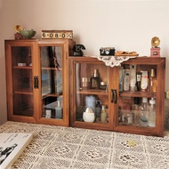 QINGZHI | ตู้เก็บเครื่องสำอางไม้สไตล์เรโทร