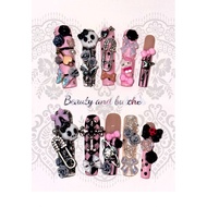 ▲ halloween fake nails ▲ readystock Original Custom Subculture Shibuya Spice Girl gyaru Black Powder