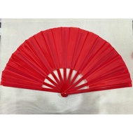 MERAH Plain Red Fan Fabric Fan Chinese Fan/ Chinese New Year Fan/ CNY/