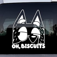 5pcs OH, Biscuits Car Decal Sticker for Truck Bumper Window Vehicles (6x7)