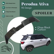 Perodua Ativa RS Spoiler Rear Spoiler Gloss Black Carbon