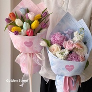 Hot Baking spot Mother's Day Peach You Happy 90g Fenghua Paper Flower Bouquet Handmade Wrapping Pape