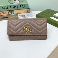 GUCCI กระเป๋าสตางค์ GG MARMONT CONTINENTAL WALLET