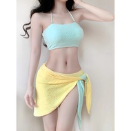 Two-Color Leisure Swim Set - Halterneck Tube Top + Bottoms | Ideal for Women's Vacations