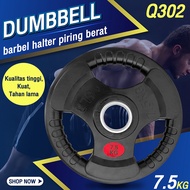 HTD Sport Rubberized Weight Plate Barbell Coated Alat Olahraga Fitness Angkat Besi 7.5Kg Q302