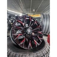 4x4 Sport Rim 18 RED Chrome Inch 6x139.7 (FREE INSTALLATION KOTA KINABALU) 265 285 60 18 Tayar Tyre Set Hilux Ranger FJ