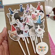 Cat Meme Cake Topper Cat Birthday Cake Decoration