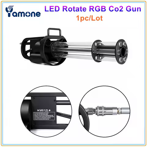 1pc/Lot Unique Hand Hold Electric RGB LED Co2 Jet Gun Cryo Shooter 6 Heads With Colorful Led Light C