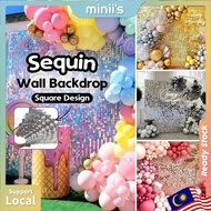MINIIS Sequin Backdrop Decoration Glitter Backdrop Panel Sequin Wall Panel Shimmer Wall Backdrop Seq