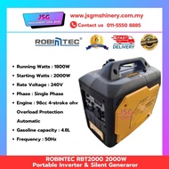 ROBINTEC RBT2000 Portable Inverter Generator 2000W (2.0KW) – Silent & Heavy Duty Petrol Power