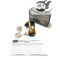 TDD[1PIECE]30WATTS E05 LED LIGHT HEADLIGHT W/FAN UNIVERSAL FOR MOTORCYCLES DUAL COLOR(HIGH-W-LOW/Y)