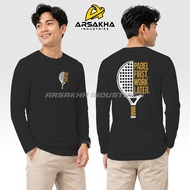 Padel Men's Long Sleeve T-Shirt Padel First Work Later Padel Unisex Sportswear A4 Distro Clothes by 
