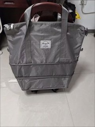 多功能可擴展萬向輪旅行袋（灰色）