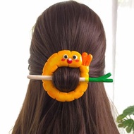 手工天婦羅蝦髮簪 可愛髮髻夾配蔥花